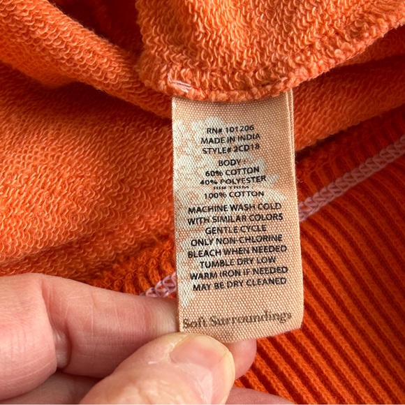 Soft Surroundings Oasis Hooded Terrycloth V-Neck Pullover Top - Picture 11 of 14